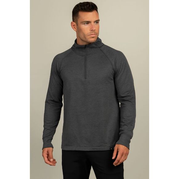 GAIAM Men’s Charcoal Quarter-Zip Performance Hoodie Athletic Pullover S - Picture 1 of 10